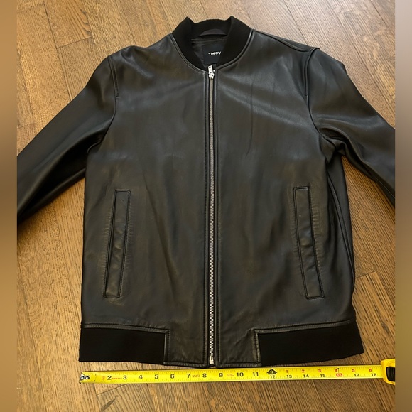Theory Leather BomberJacket, Men’s Small - Picture 5 of 7